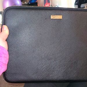 Kate Spade laptop case black leather 13"